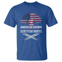 American Grown With Scottish Roots T Shirt Family Heritage USA Scotland Pride Gift