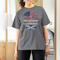 American Grown With Scottish Roots T Shirt For Women Family Heritage USA Scotland Pride Gift
