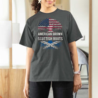 American Grown With Scottish Roots T Shirt For Women Family Heritage USA Scotland Pride Gift