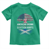 American Grown With Scottish Roots Toddler T Shirt Family Heritage USA Scotland Pride Gift