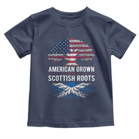 American Grown With Scottish Roots Toddler T Shirt Family Heritage USA Scotland Pride Gift