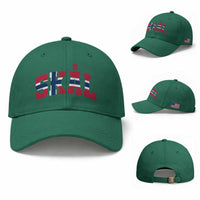 Skal Norway Flag Baseball Cap Vintage Cheers Norwegian Sayings Viking Heritage Scandinavian Graphic