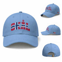 Skal Norway Flag Baseball Cap Vintage Cheers Norwegian Sayings Viking Heritage Scandinavian Graphic