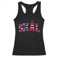 Skal Norway Flag Racerback Tank Top Vintage Cheers Norwegian Sayings Viking Heritage Scandinavian Graphic