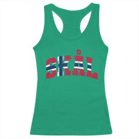 Skal Norway Flag Racerback Tank Top Vintage Cheers Norwegian Sayings Viking Heritage Scandinavian Graphic