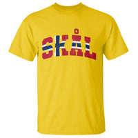 Skal Norway Flag T Shirt Vintage Cheers Norwegian Sayings Viking Heritage Scandinavian Graphic