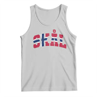Skal Norway Flag Tank Top Vintage Cheers Norwegian Sayings Viking Heritage Scandinavian Graphic