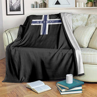 Norway Flag Cross Throw Blanket Vintage Distressed Norwegian Heritage Patriotic Scandinavian Graphic