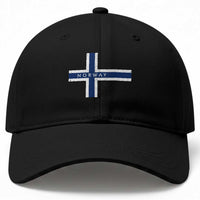 Norway Flag Cross Baseball Cap Vintage Distressed Norwegian Heritage Patriotic Scandinavian Graphic