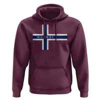 Norway Flag Cross Hoodie Vintage Distressed Norwegian Heritage Patriotic Scandinavian Graphic
