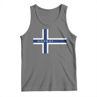 Norway Flag Cross Tank Top Vintage Distressed Norwegian Heritage Patriotic Scandinavian Graphic