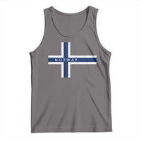 Norway Flag Cross Tank Top Vintage Distressed Norwegian Heritage Patriotic Scandinavian Graphic