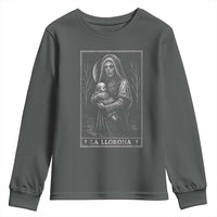 La Llorona Youth Sweatshirt Tarot Card Horror Death Occult Mexican Folklore Halloween - Wonder Print Shop
