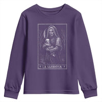 La Llorona Youth Sweatshirt Tarot Card Horror Death Occult Mexican Folklore Halloween - Wonder Print Shop