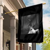Cat Selfie With Wendigo Garden Flag Horror Halloween Funny Cat Gifts