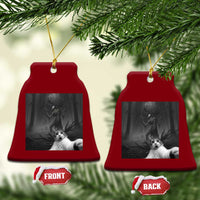 Cat Selfie With Wendigo Ceramic Ornament Horror Halloween Funny Cat Gifts