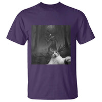 Cat Selfie With Wendigo T Shirt Horror Halloween Funny Cat Gifts