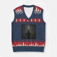 Wendigo V-Neck Knit Sweater Vest Gothic Horror Forest Demon Cryptid Occult Dark Fantasy - Wonder Print Shop