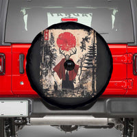 Samurai Wendigo Spare Tire Cover Japanese Vintage Graphic Ukiyo-e Art Funny Dark Fantasy - Wonder Print Shop