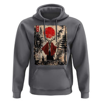 Samurai Wendigo Hoodie Japanese Vintage Graphic Ukiyo-e Art Funny Dark Fantasy - Wonder Print Shop