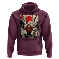 Samurai Wendigo Hoodie Japanese Vintage Graphic Ukiyo-e Art Funny Dark Fantasy - Wonder Print Shop