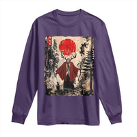 Samurai Wendigo Long Sleeve Shirt Japanese Vintage Graphic Ukiyo-e Art Funny Dark Fantasy - Wonder Print Shop