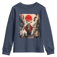 Samurai Wendigo Youth Sweatshirt Japanese Vintage Graphic Ukiyo-e Art Funny Dark Fantasy - Wonder Print Shop
