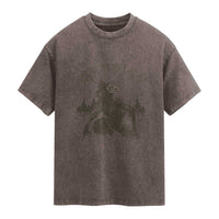 Wendigo Washed Cotton T-Shirt Horror Cryptid Occult Dark Fantasy