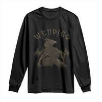 Wendigo Long Sleeve Shirt Horror Cryptid Occult Dark Fantasy - Wonder Print Shop