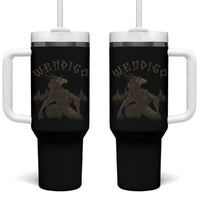 Wendigo Tumbler With Handle Horror Cryptid Occult Dark Fantasy - Wonder Print Shop