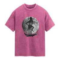 Wendigo Washed Cotton T-Shirt Cryptid Horror Moon Mythical Creature Halloween