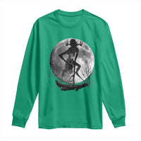 Wendigo Long Sleeve Shirt Cryptid Horror Moon Mythical Creature Halloween - Wonder Print Shop