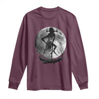 Wendigo Long Sleeve Shirt Cryptid Horror Moon Mythical Creature Halloween - Wonder Print Shop
