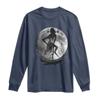 Wendigo Long Sleeve Shirt Cryptid Horror Moon Mythical Creature Halloween - Wonder Print Shop