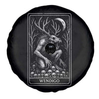 Wendigo Spare Tire Cover Tarot Card Horror Cryptid Occult Dark Fantasy - Wonder Print Shop