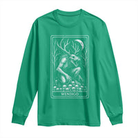 Wendigo Long Sleeve Shirt Tarot Card Horror Cryptid Occult Dark Fantasy - Wonder Print Shop