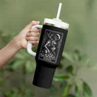 Wendigo Tumbler With Handle Tarot Card Horror Cryptid Occult Dark Fantasy - Wonder Print Shop