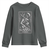 Wendigo Youth Sweatshirt Tarot Card Horror Cryptid Occult Dark Fantasy - Wonder Print Shop
