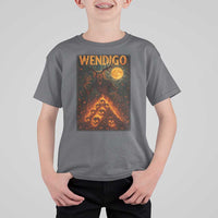 Wendigo T Shirt For Kid Halloween Cryptid Horror Mythical Creature - Wonder Print Shop