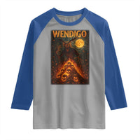 Wendigo Raglan Shirt Halloween Cryptid Horror Mythical Creature - Wonder Print Shop