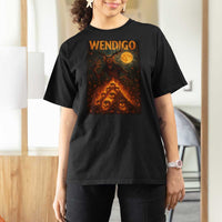 Wendigo T Shirt For Women Halloween Cryptid Horror Mythical Creature - Wonder Print Shop