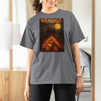 Wendigo T Shirt For Women Halloween Cryptid Horror Mythical Creature - Wonder Print Shop