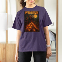 Wendigo T Shirt For Women Halloween Cryptid Horror Mythical Creature - Wonder Print Shop