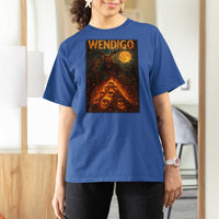 Wendigo T Shirt For Women Halloween Cryptid Horror Mythical Creature - Wonder Print Shop