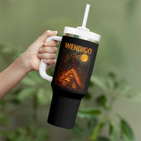 Wendigo Tumbler With Handle Halloween Cryptid Horror Mythical Creature - Wonder Print Shop