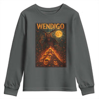 Wendigo Youth Sweatshirt Halloween Cryptid Horror Mythical Creature - Wonder Print Shop