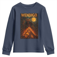 Wendigo Youth Sweatshirt Halloween Cryptid Horror Mythical Creature - Wonder Print Shop