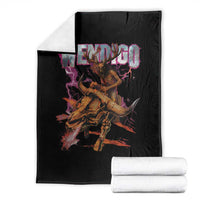 Wendigo Throw Blanket Riding Skeleton Cryptid Occult Dark Fantasy - Wonder Print Shop