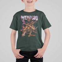 Wendigo T Shirt For Kid Riding Skeleton Cryptid Occult Dark Fantasy - Wonder Print Shop