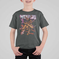 Wendigo T Shirt For Kid Riding Skeleton Cryptid Occult Dark Fantasy - Wonder Print Shop